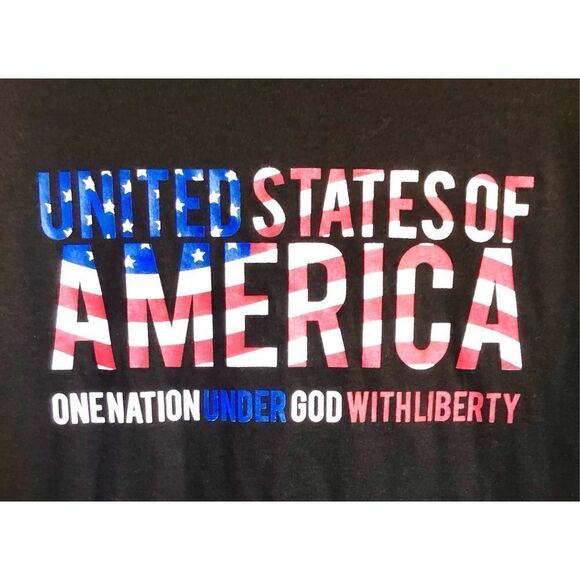 GILDAN - NWOT - M Sz L Patriotic Tee. “ One Nation Under God with Liberty￼” - Picture 4 of 8